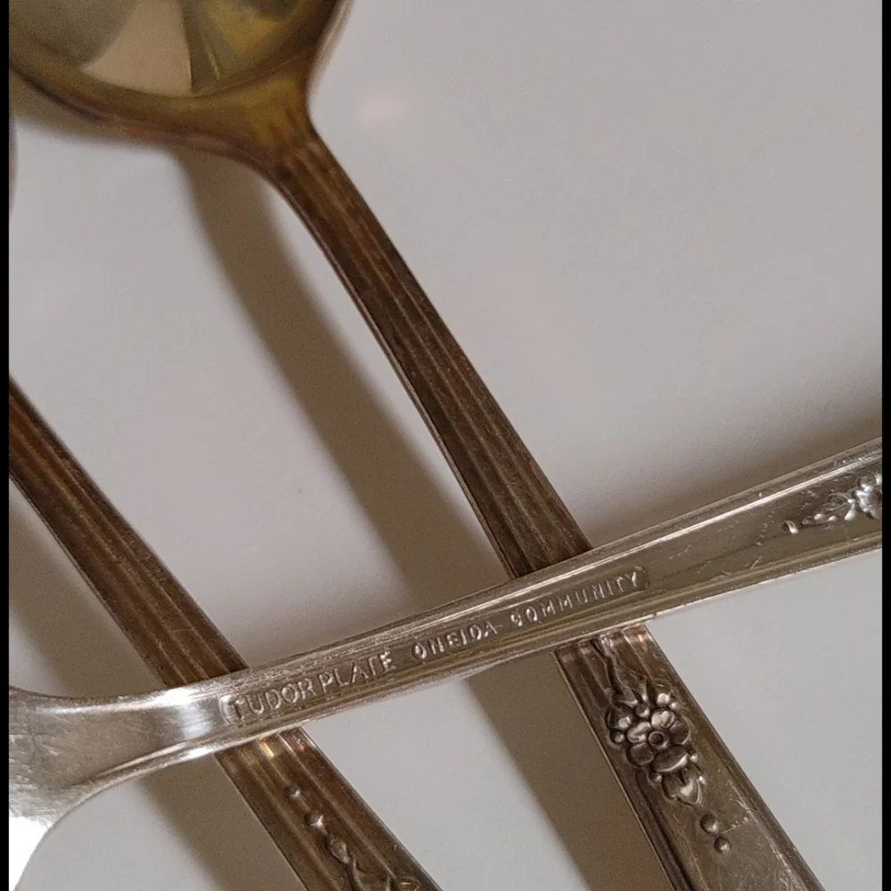 6 Tudor Plate Oneida Community Teaspoons
